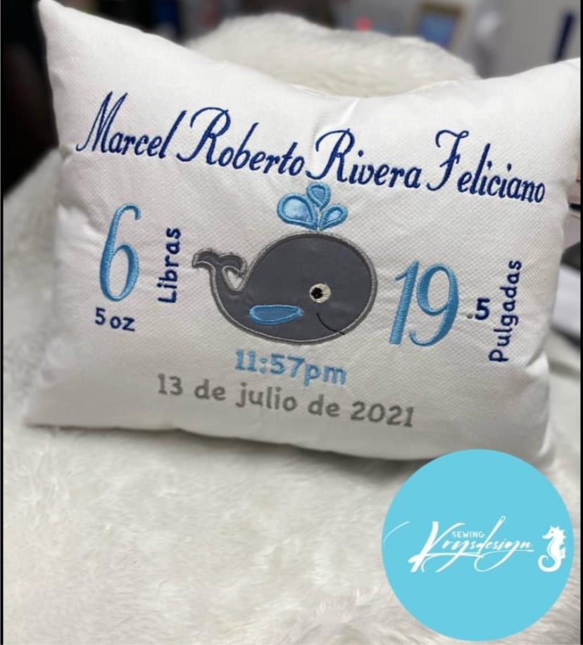 Almohadas bordadas best sale para bebes