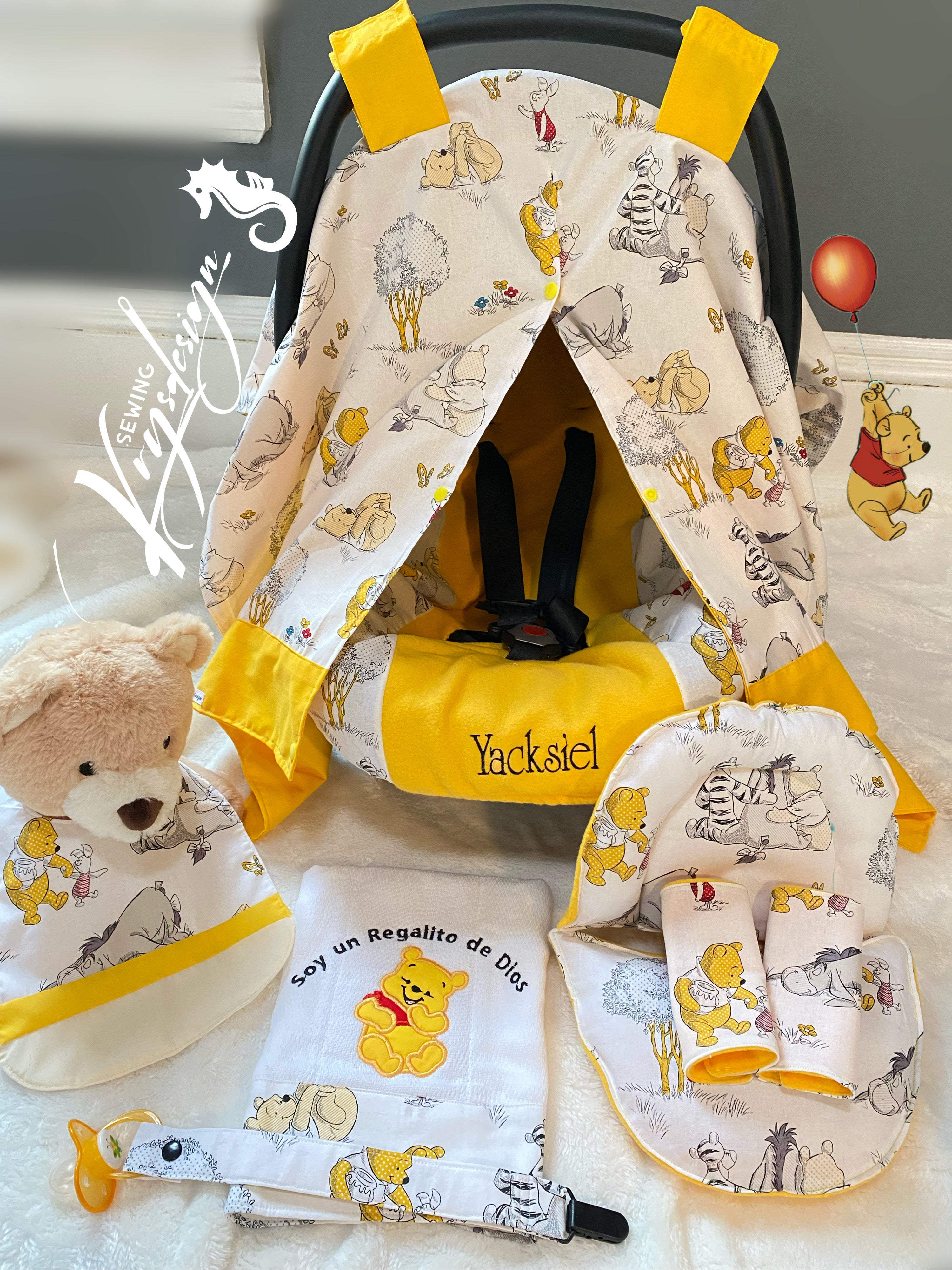 Winnie the pooh car seat and stroller outlet set