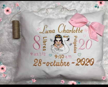 EMBROIDERED Birth Pillow